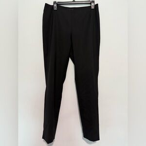 Lafayette 148 New York Womens Black Pull On Crop Pants Size 6 Side Zipper